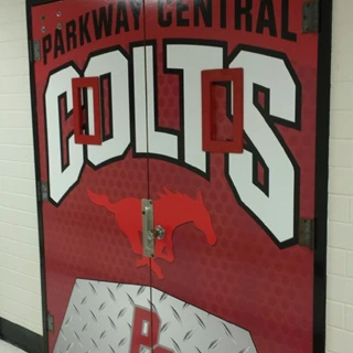 Door Vinyl Wrap Parkway Central Colts Chesterfield, MO