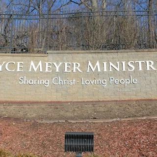 Architectural Exterior Lettering Sign for Joyce Meyer Ministries in St. Louis, MO